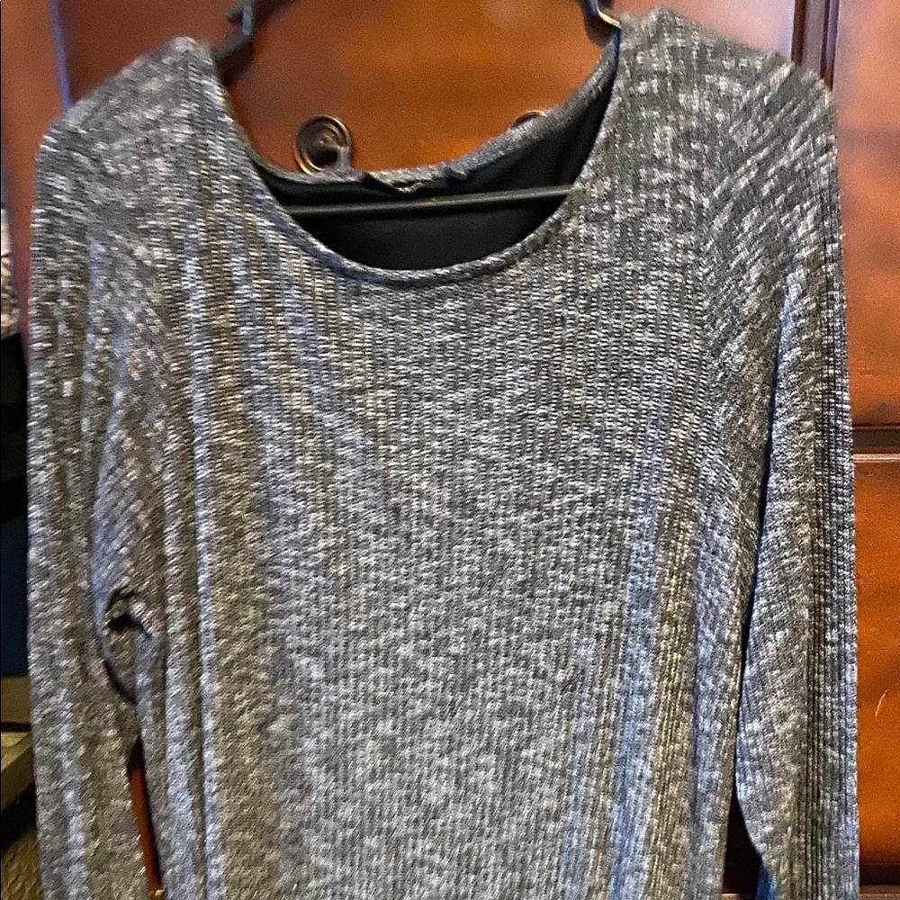 Like new sweater dress or shirt over leggings.